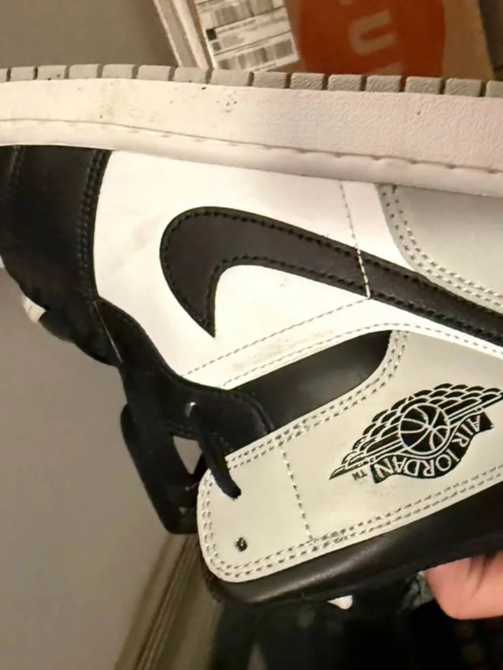 Jordan Men’s Black, White and Light Gray Hi-Top Sneaker